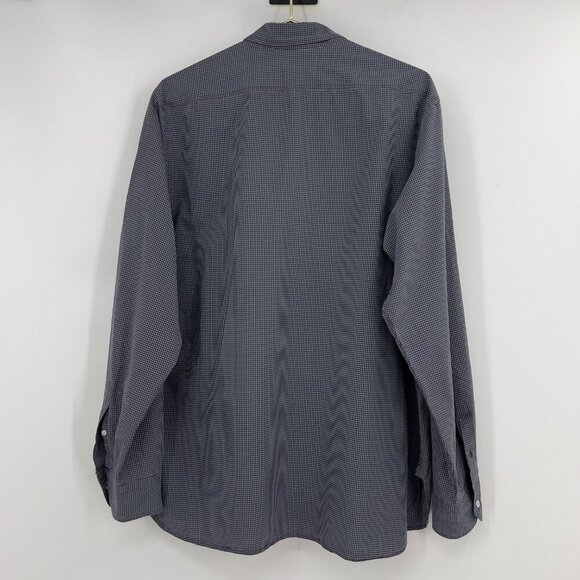 Billy Reid Big & Tall Men’s Long Sleeve Button Up Shirt Gray Check Size XXL - Picture 4 of 12